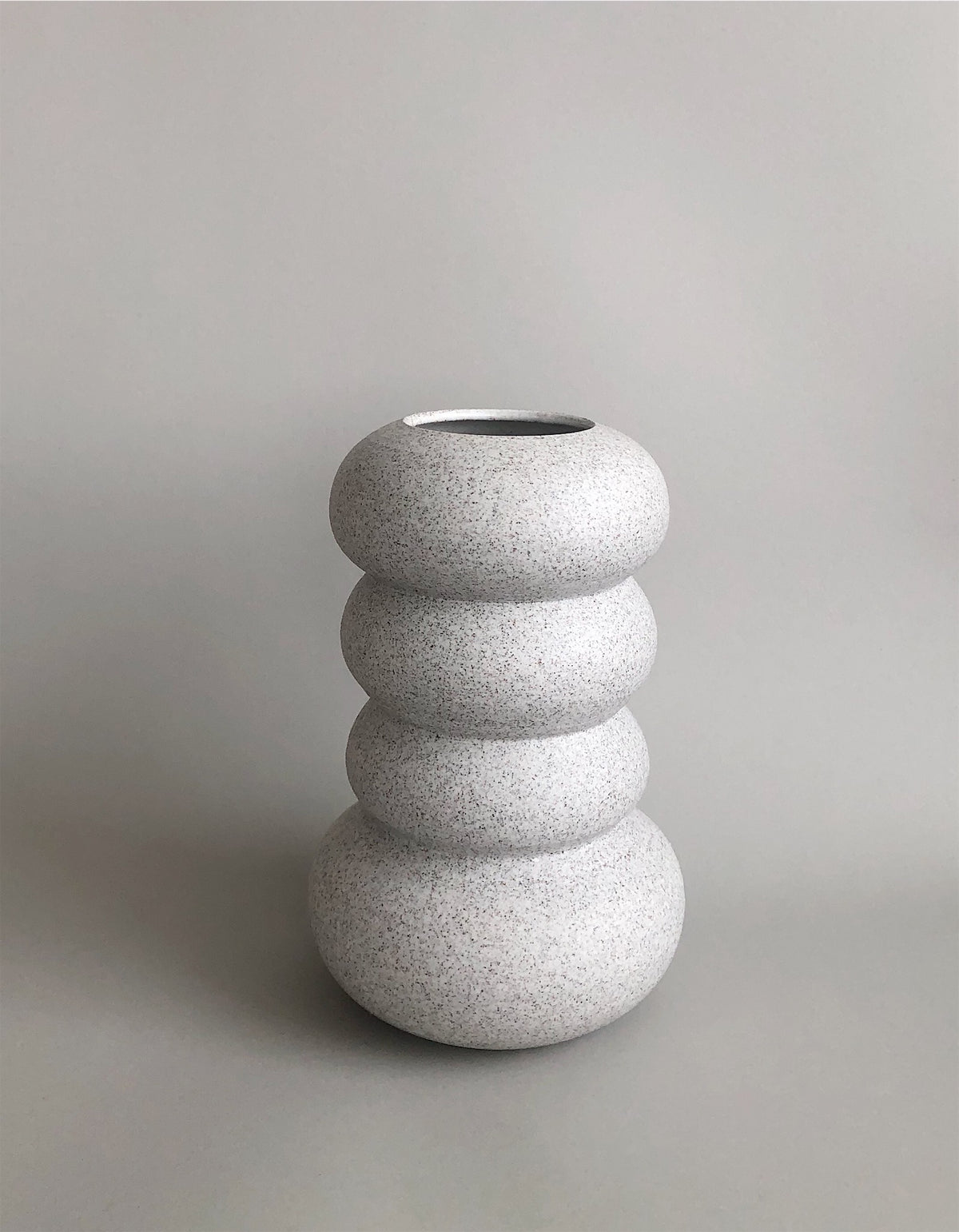 Large Handthrown porcelain vase made with volcanic ash ker