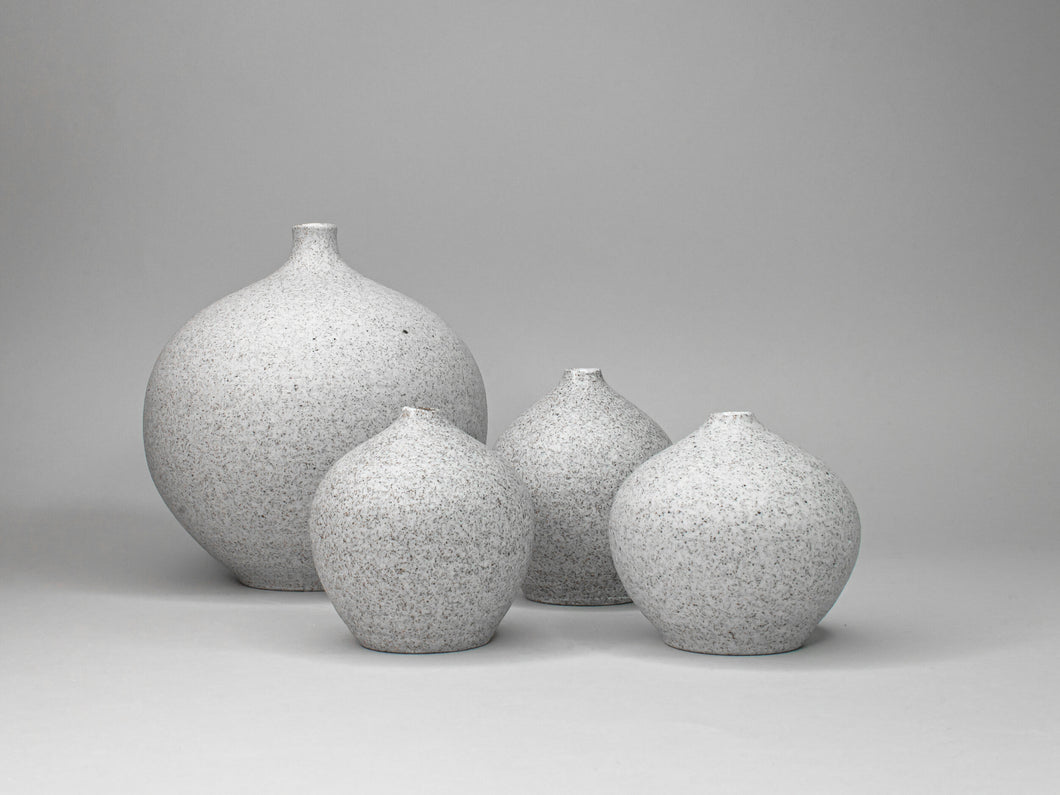 Handthrown porcelain vase made with volcanic ash ker