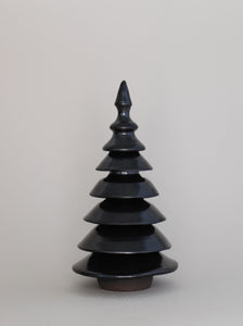 Ker stoneware christmas trees handthrown handmade black. Jólatré leir steinleir svört handgerð rennd