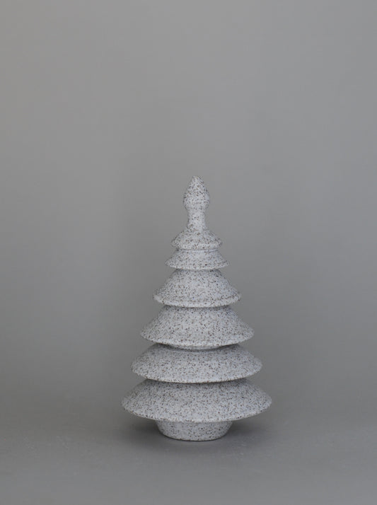 Ker Postulínsjólatré Postulíns jólatré  aska Handmade porcelain and volcanic ash  christmas tree