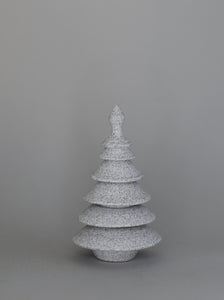 Ker Postulínsjólatré Postulíns jólatré  aska Handmade porcelain and volcanic ash  christmas tree