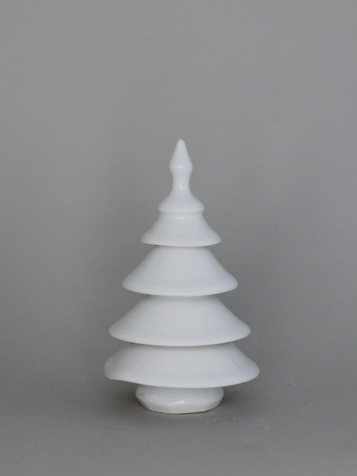 Ker Postulínsjólatré Postulíns jólatré Handmade porcelain christmas tree white