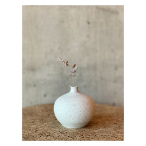Handthrown porcelain vase made with volcanic ash ker
