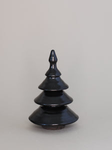 Ker stoneware christmas trees handthrown handmade black. Jólatré leir steinleir svört handgerð rennd